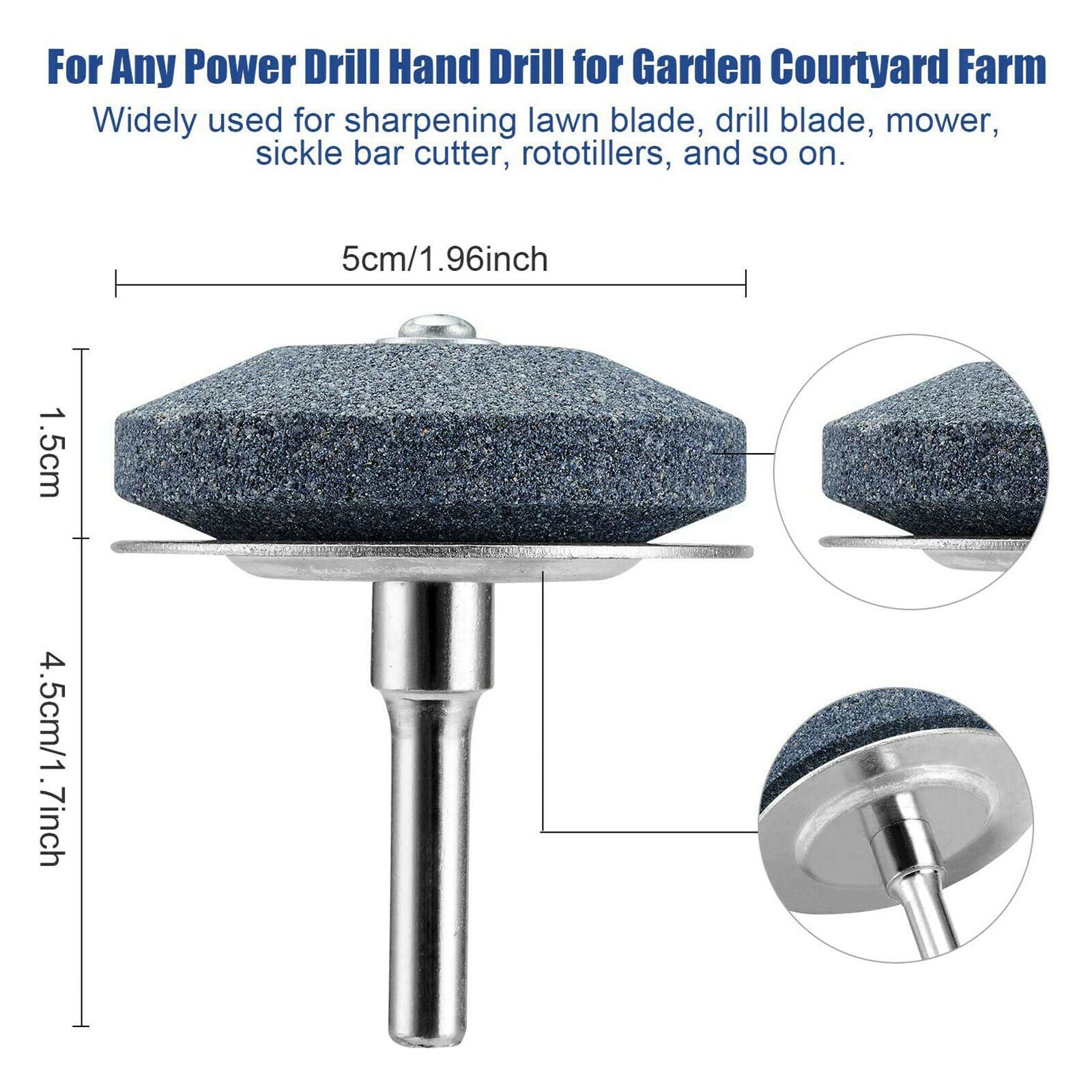 3Pack Lawnmower Lawn Mower Blade Sharpener + Balancer for Electric Drill