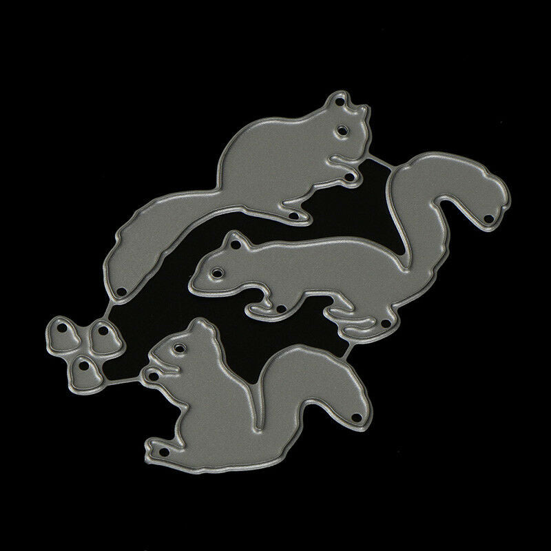Christmas Squirrel nuts Set Cutting Dies For Scrapbooking Card Craft Deco.l8
