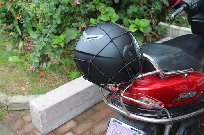 -XNBlack Electric Helmet Sundries Cargo Storage Fixed Net With 6 Hooks