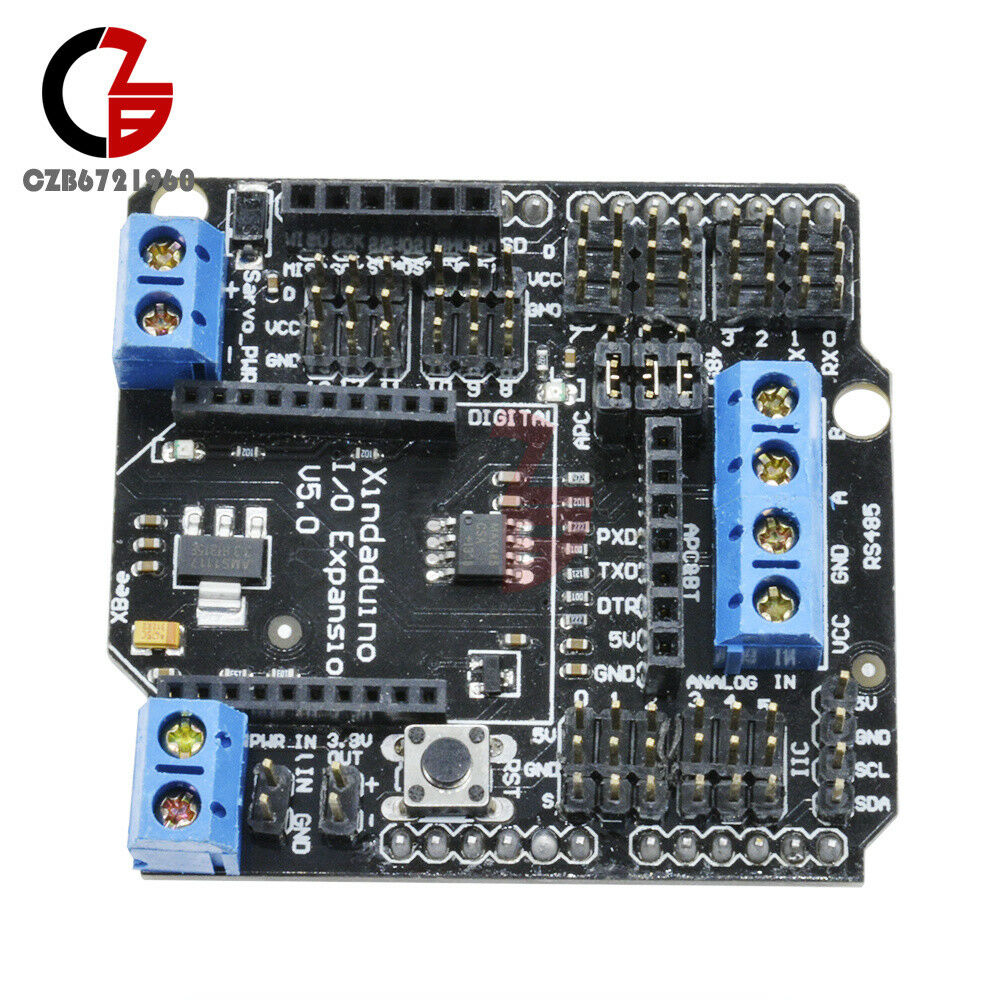 V5 I/O Expansion Shield Xbee Sensor Shield SRS485 Bluetooth PWM for Arduino SD