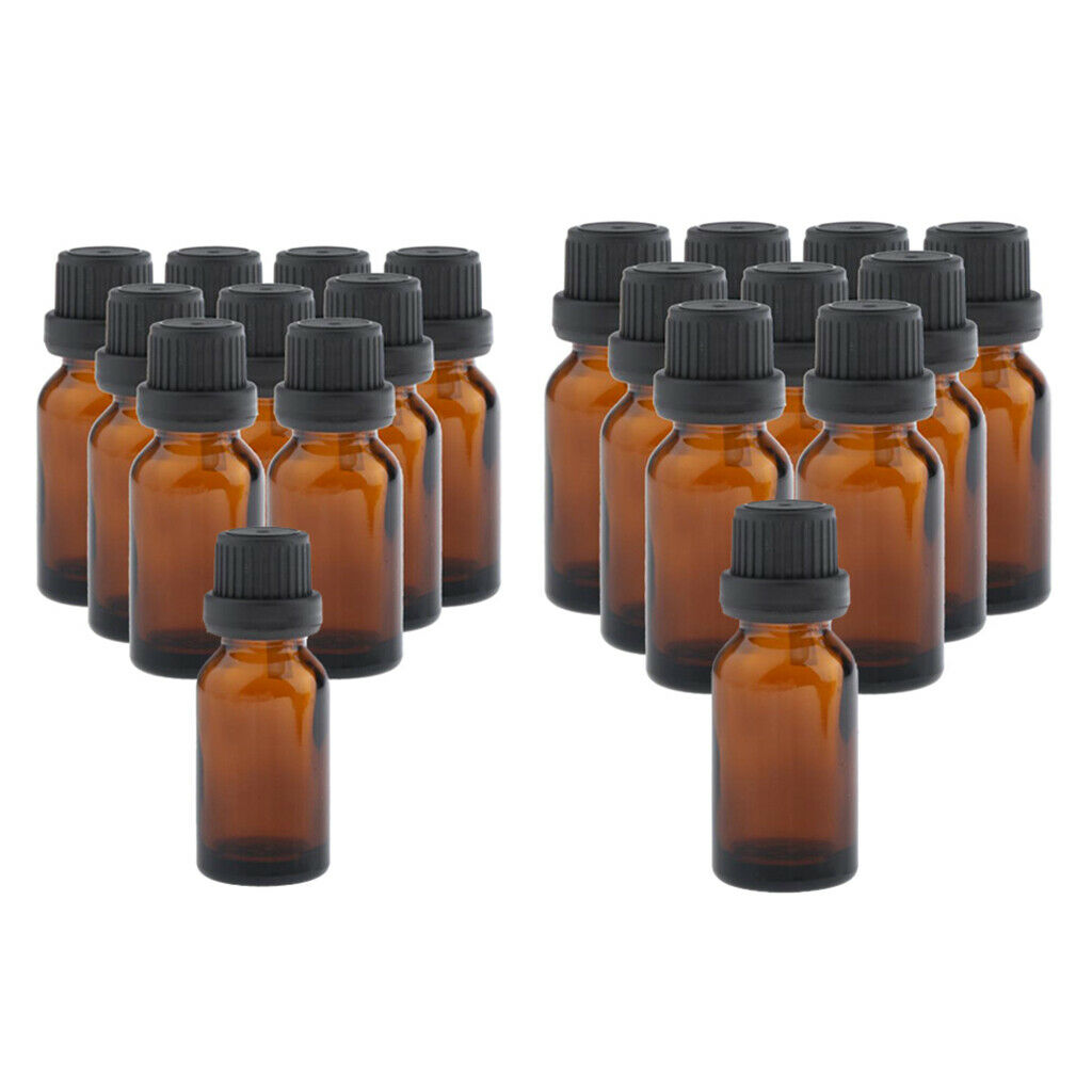 20x Essential Oil Bottle 10ml&15ml Euro Droppers Mini Makeup Liquid Vials