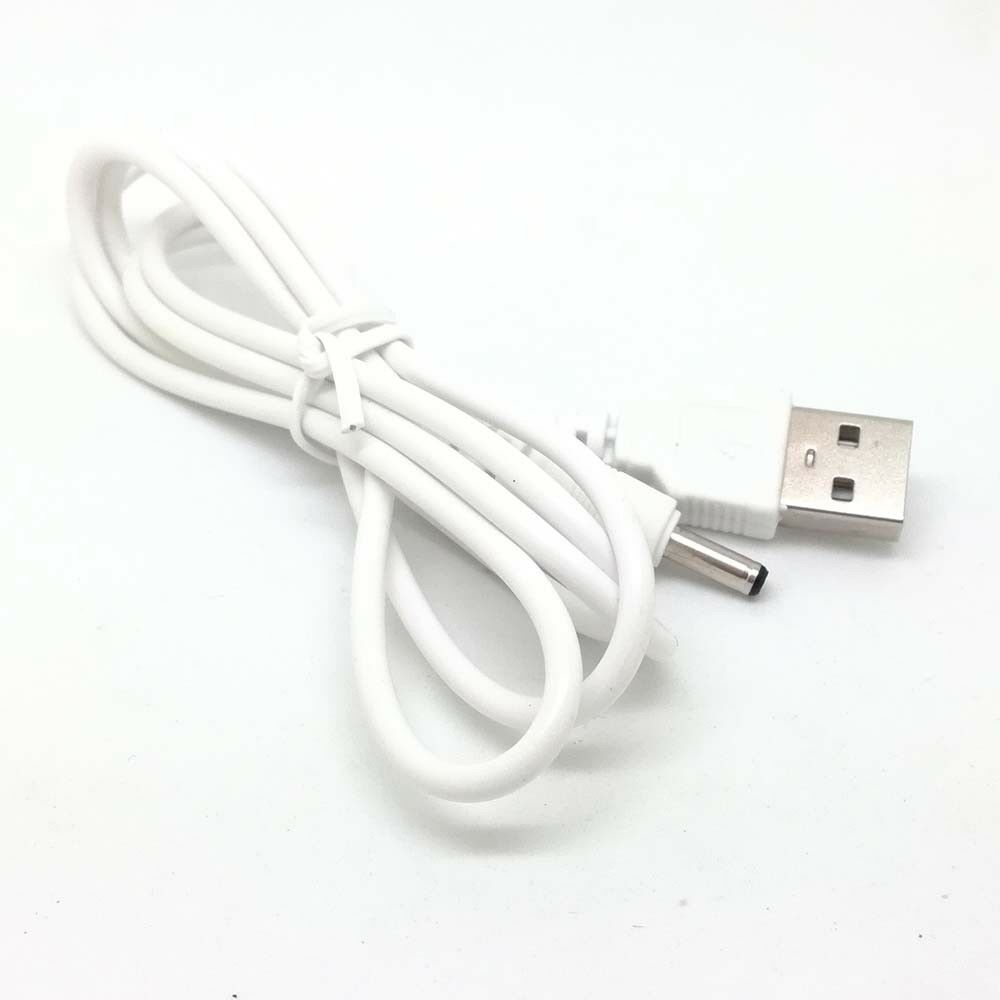 white USB 2.0A Male to 3.5mm Barrel Connector Jack 5V DC Charger Power Cable k