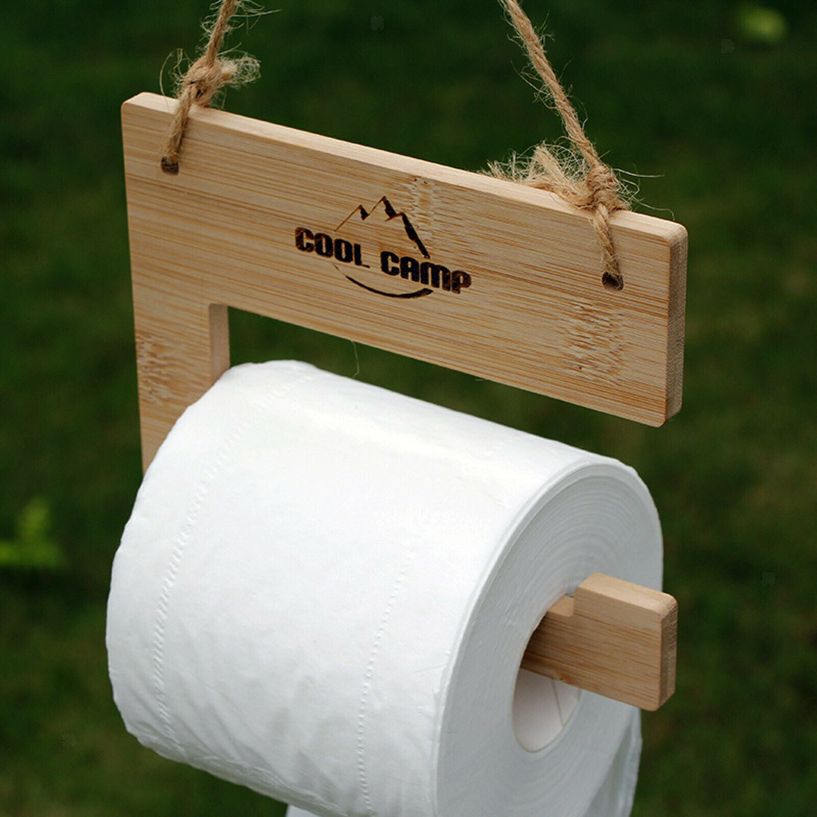 Hanging Tissue Paper Roll Holder Stand w/Storage Bag for Camping Outdoor