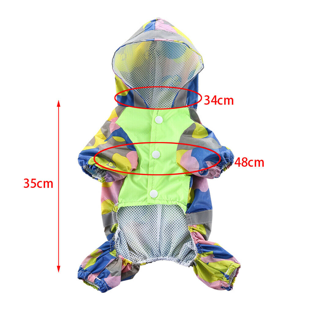 2 Pieces Pet Dogs Rainy Raincoat Puppy Rain Resistant Apparel For Dogs