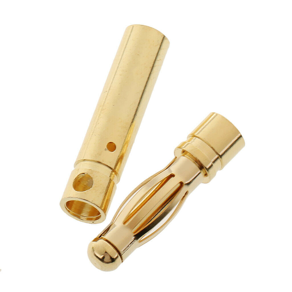 30 Pairs of Golden 4.0mm Plug Banana Plug Accessories for RC Lipo Esc