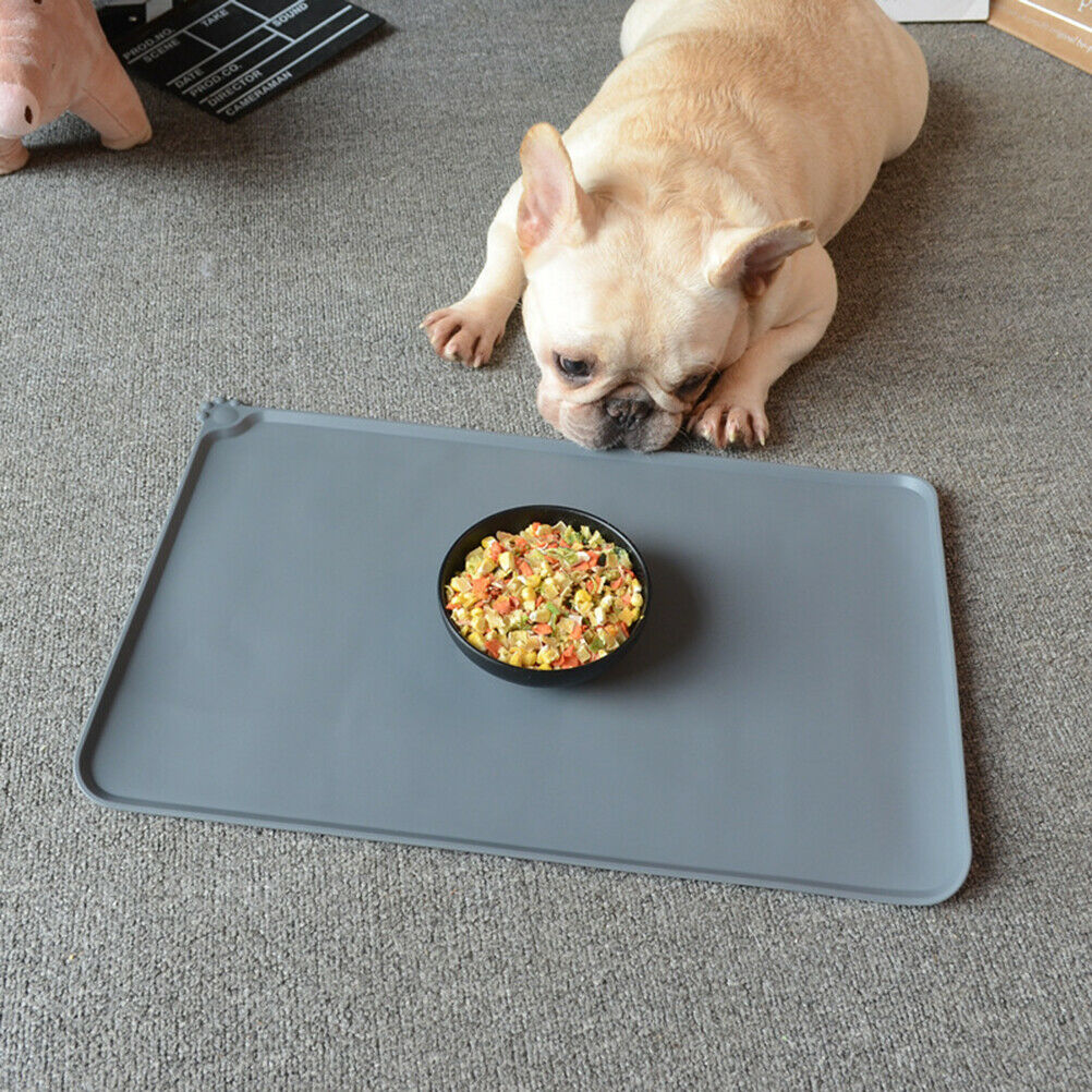 47 x 30cm Silicone Pet Feeding Mat Non Slip Waterproof Bowl Pad for Dog and Cat