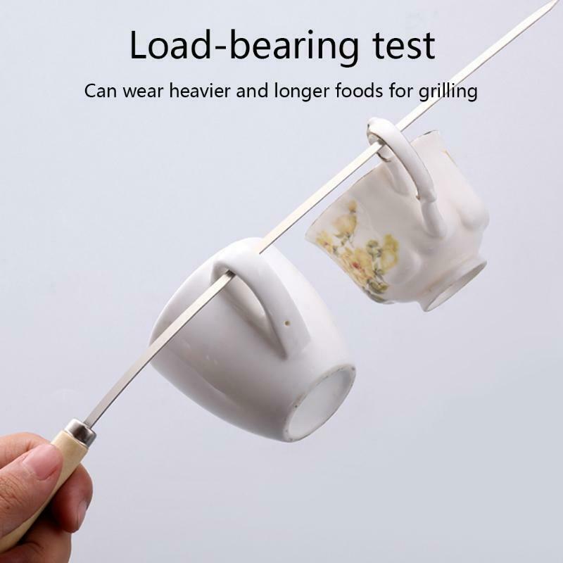 Kebab Grill Meat Vegetable and Fruits Cooking Grilling Sticks with Wooden Handle