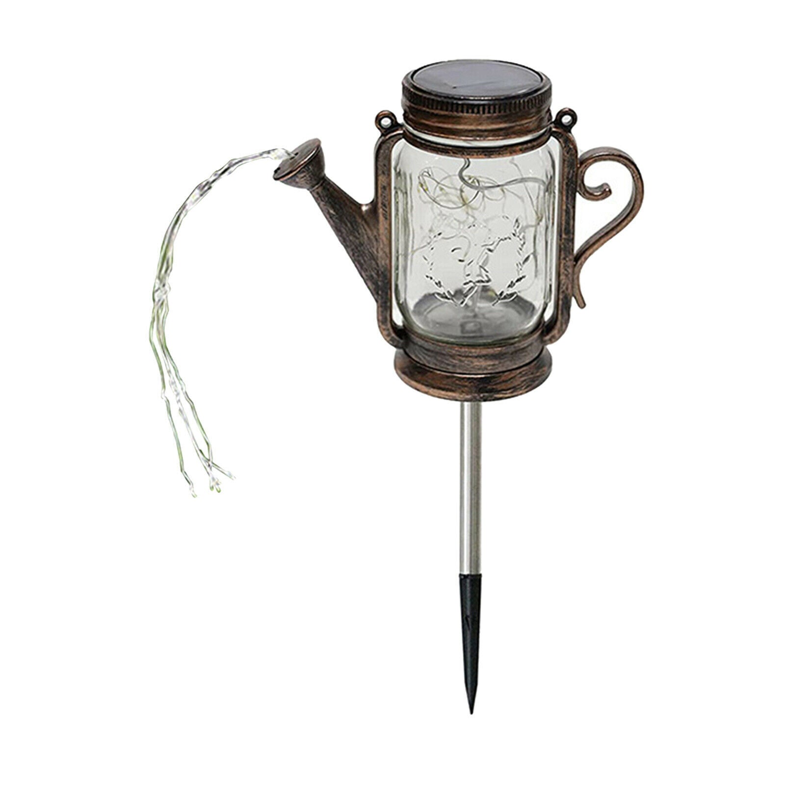2pcs Mason Jar Solar Lights LED Fairy Lights Garden Fence Xmas Decoration