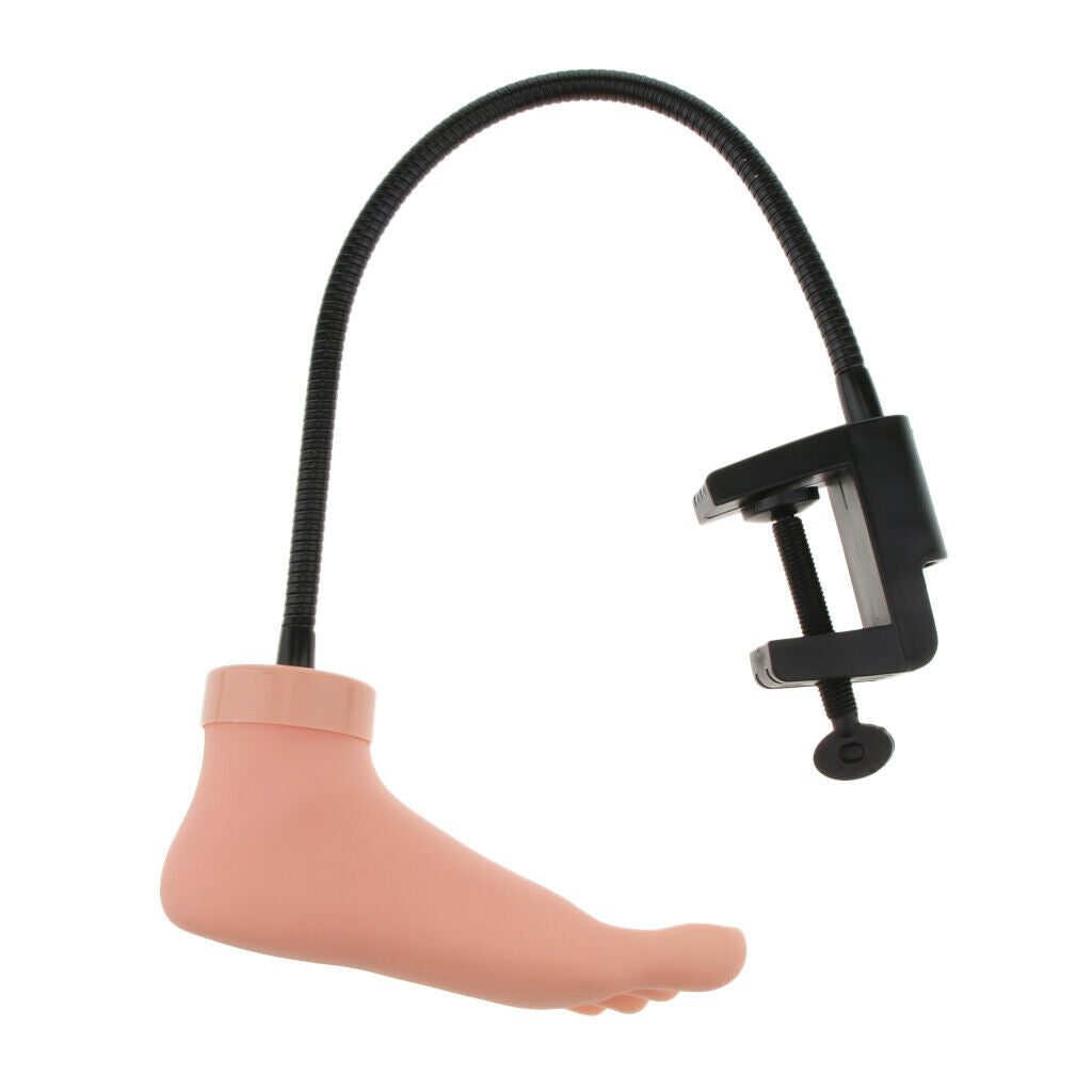Silicon Practice Pedicure Trainer Training Durable Foot Tool w/ Stand Holder