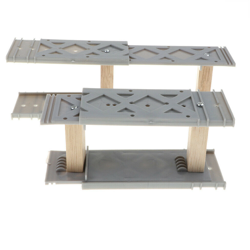 Wood DIY Trains Spiral Tracks Railway Building Kit Accessories 36x36x15cm