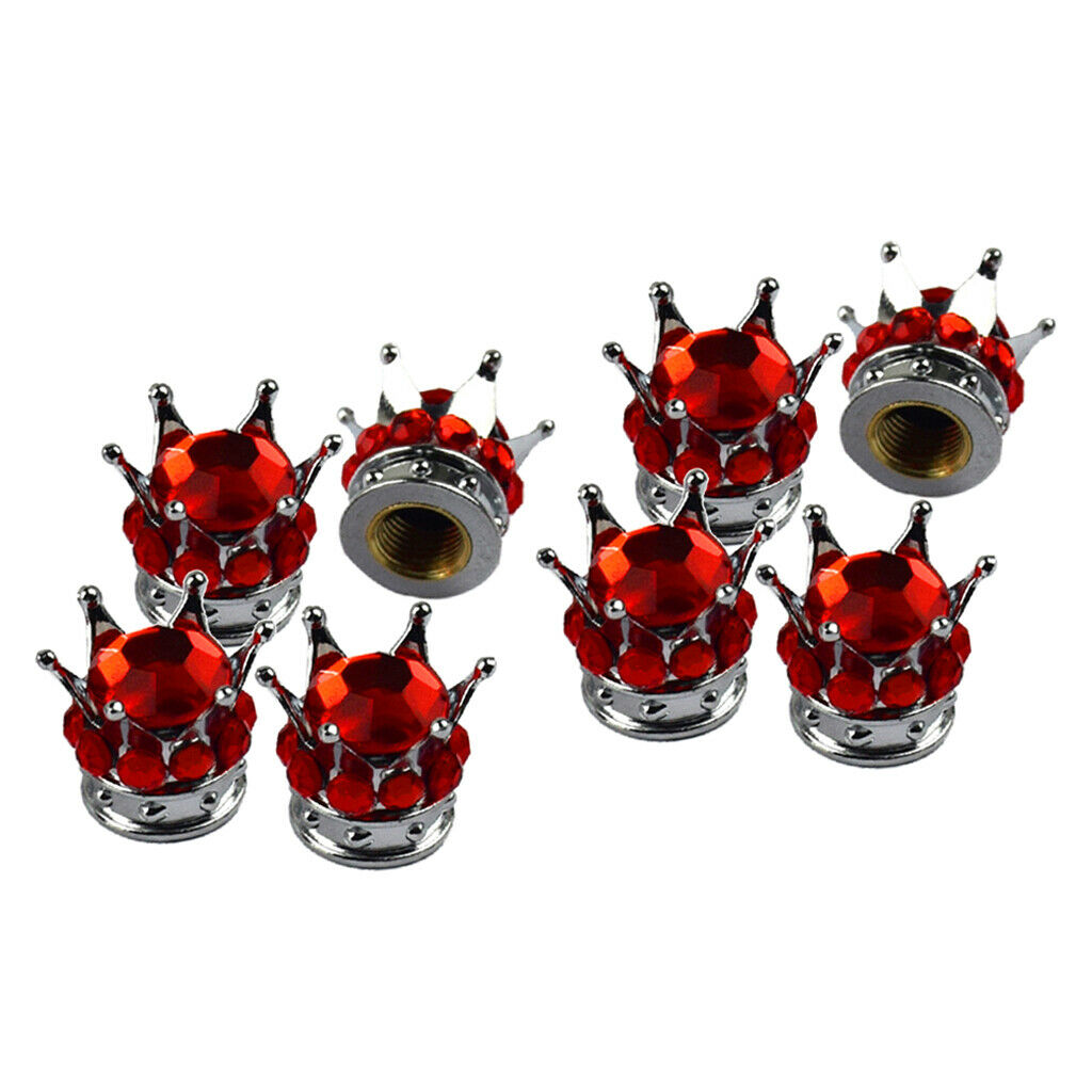 8pcs Plastic Diamond Dust Valve Caps Tyre Valve Stems Dust Cap for Truck