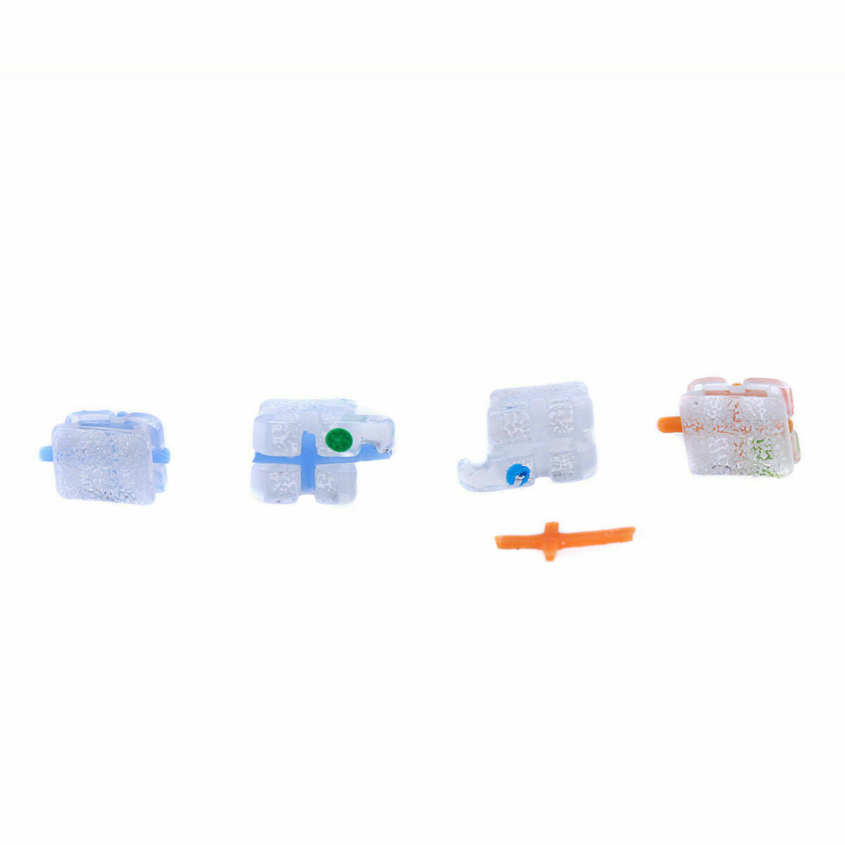 10 Packs Orthodontic Sapphire Brackets Dental Mini Roth 0.022" 3.4.5 Hooks AZ