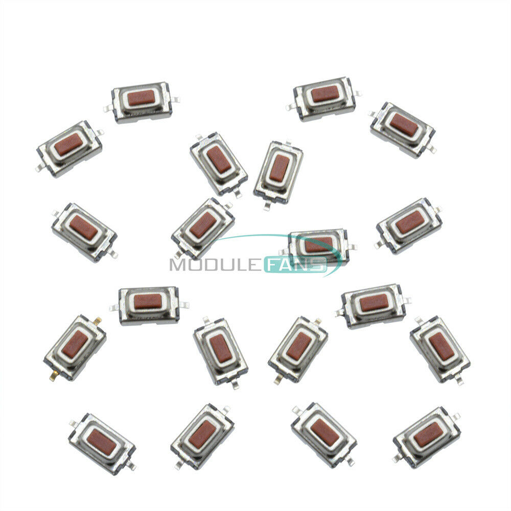 20pcs Tactile Push Button Switch Tact Switch Micro Switch 2-Pin SMD 3x6x2.5MM