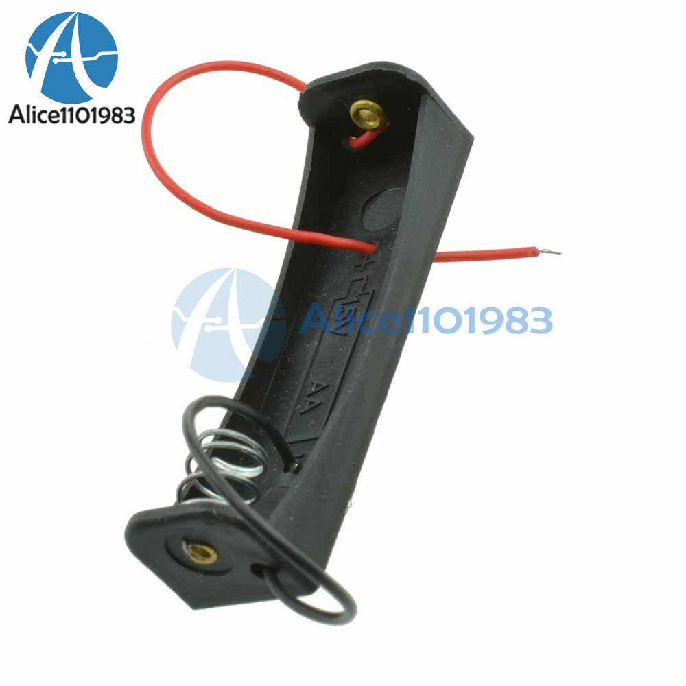 Lot 10PCS AA Battery Holder Storage Box Case with Lead 1.5V for DIY Experiment