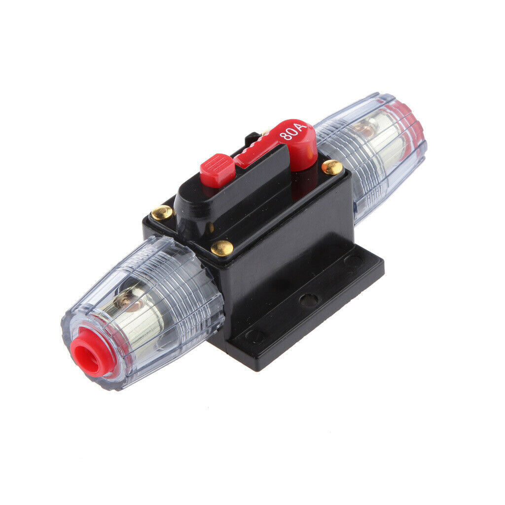 2x Circuit Breaker Fuse Stereo Audio 12V 24V 32V 80A For Car
