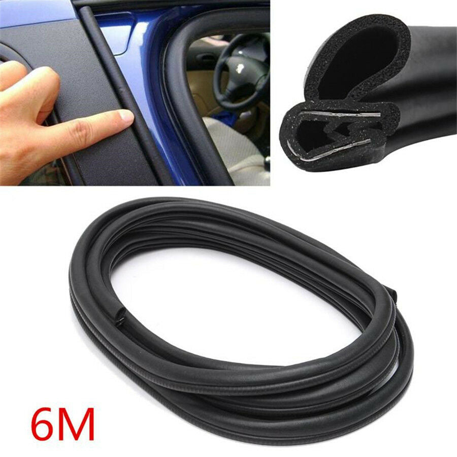 6M B Type Car Door Pillar Window Edge Trim Mouldings Protector Rubber Seal Strip