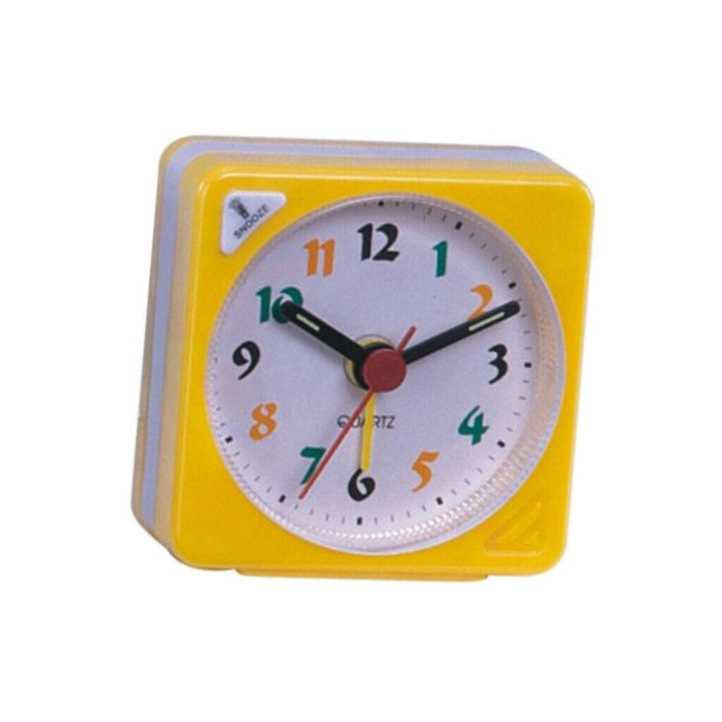 2xMini Travel Clock Gradient Sound Desk Alarm Clock Snooze Nightlight