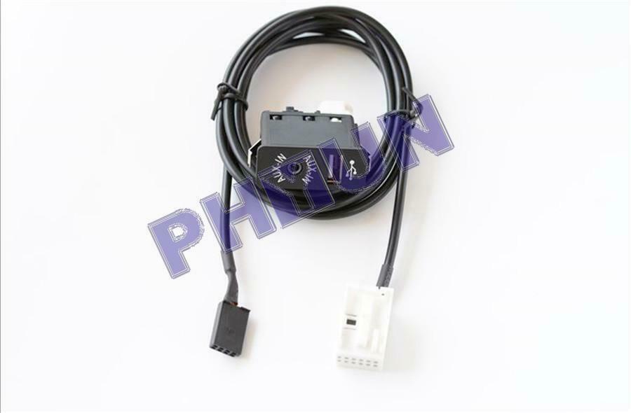 Aux-IN USB Interface Audio Adapter Cable For BMW E60 E63 E64 E66 E81 E82 E70 E90