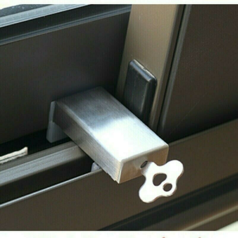Window Restrictor Stopper Limit Lock Security Key Locking Child Safety Protector