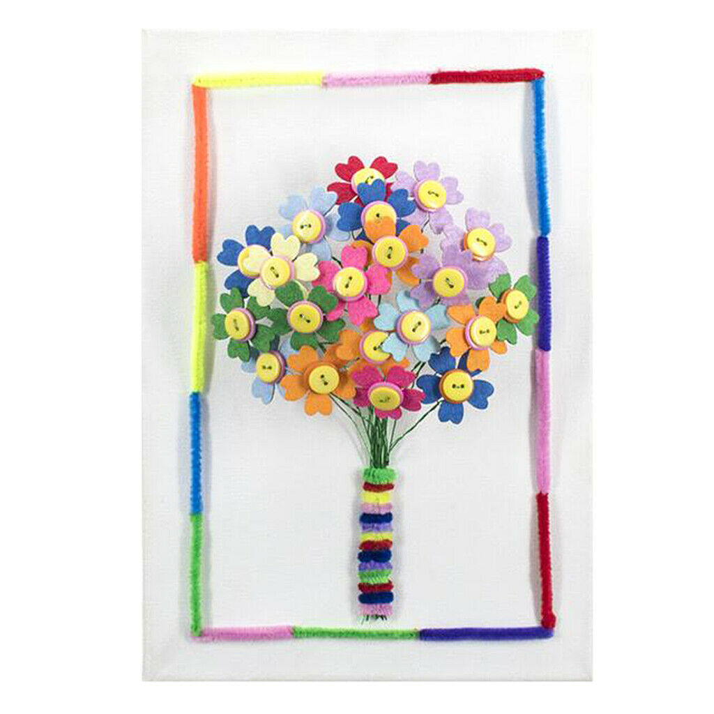 1 Set Felt Bouquets Kit Hand Crafts Materials Package for Children Flower 4