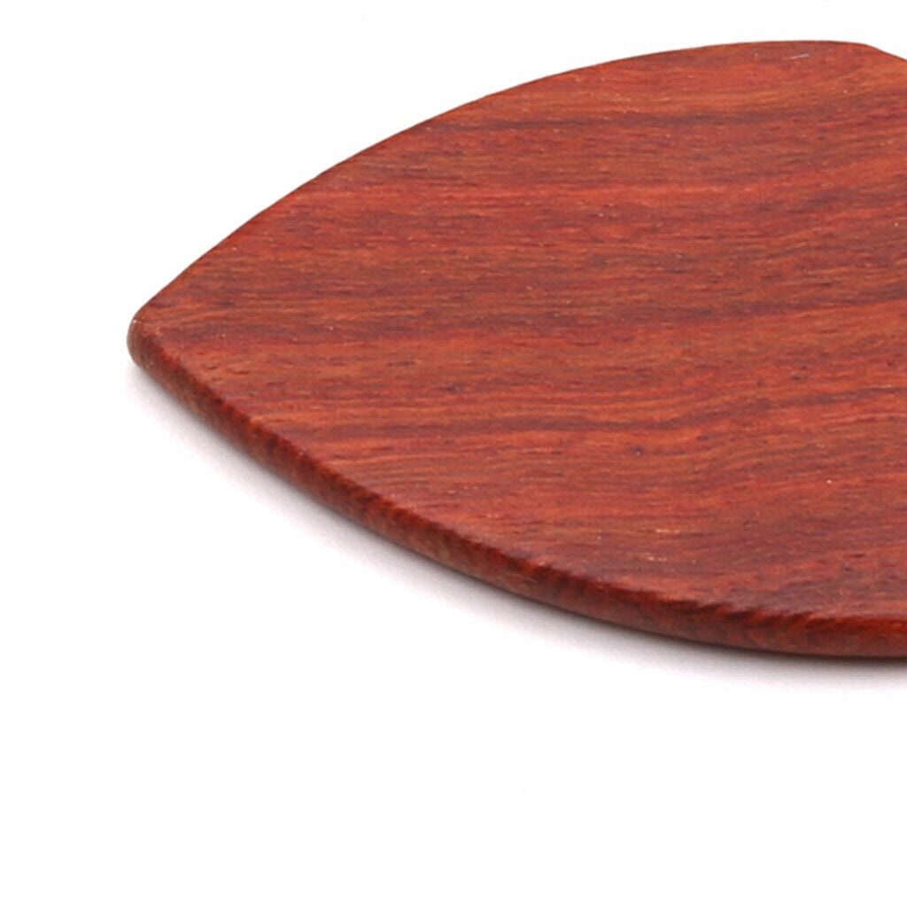 4 Packs Wooden Guitar Picks Set Parts for Music Lovers Performers 27x32mm