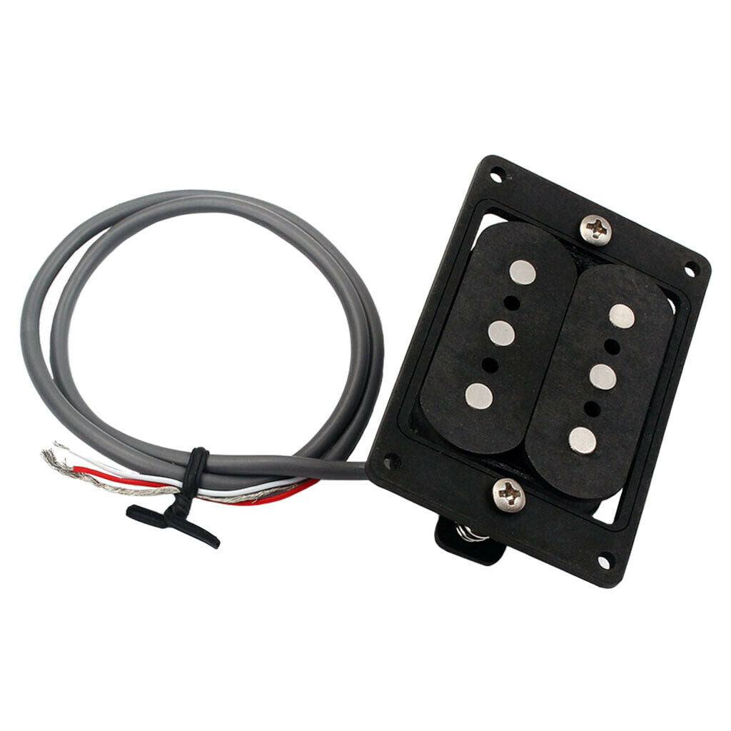 Hand-wound Humbucker Double Coil Pickup Black for 3-string Cigar Box