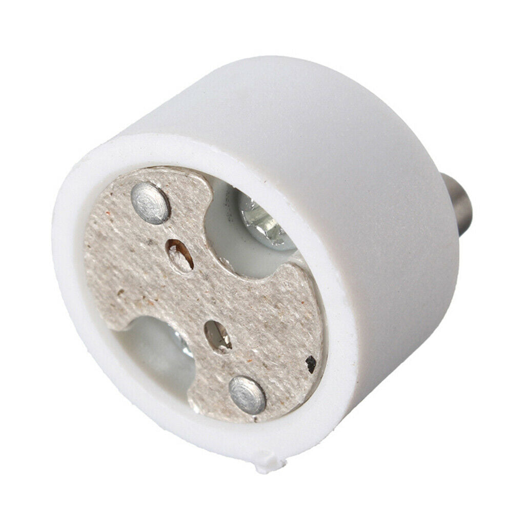 White Ceramic GU10 to MR16 Adapter Base Female & Male Converter Holder