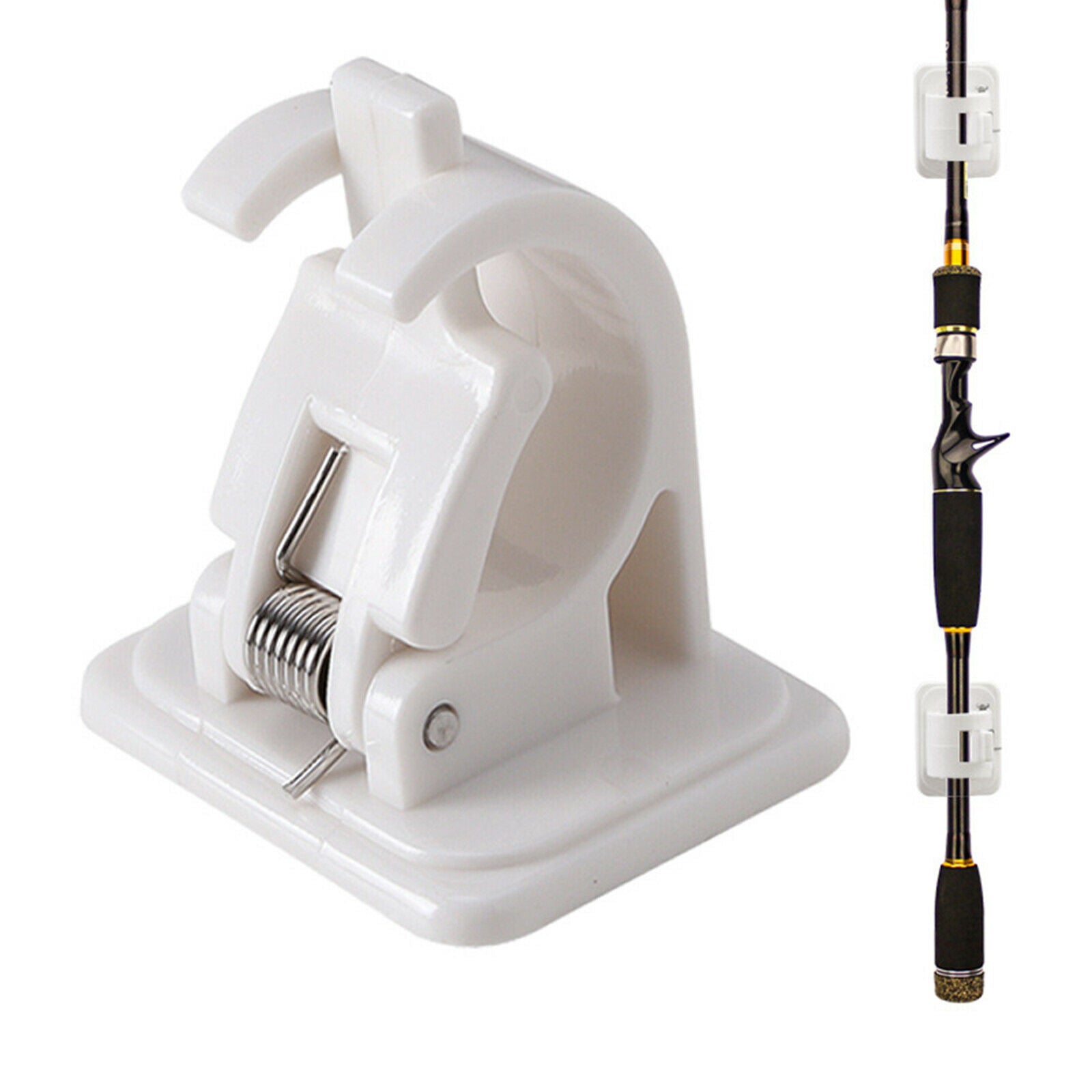 ABS Fishing Rod Holder Durable Adhesive 0.95-2.5cm Clamp Clips Accessories