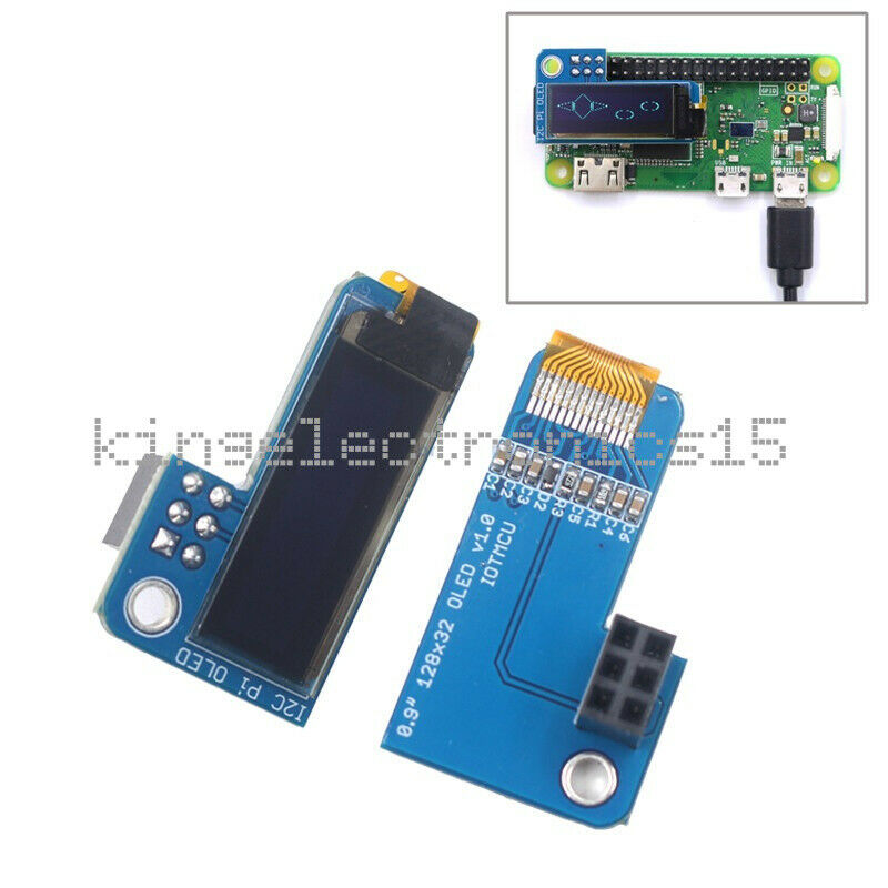 1PCS  I2C 0.91inch Blue OLED Display Screen 128x32 SSD1306 for RPI Raspberry Pi