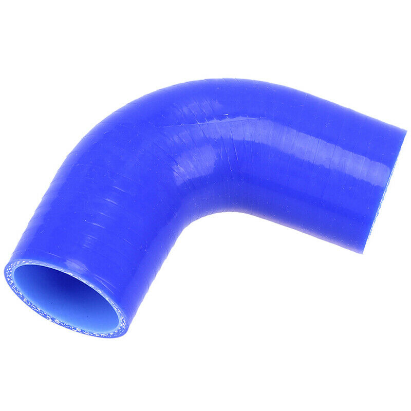 1Pc 90 Degree Constant Diameter Silicone Inner Dia Turbo Coupler Pipe Blue 38mm