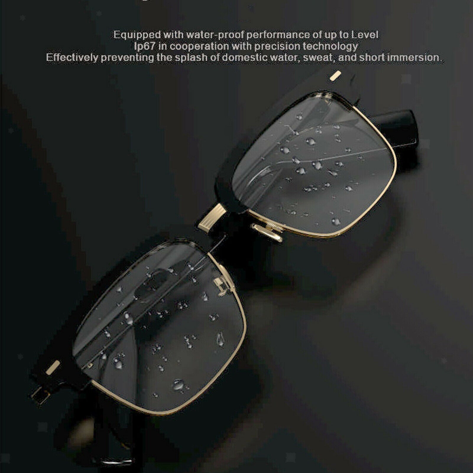 IP67 Bluetooth 5.0 Smart Glasses Water Adjustable for Sports Running