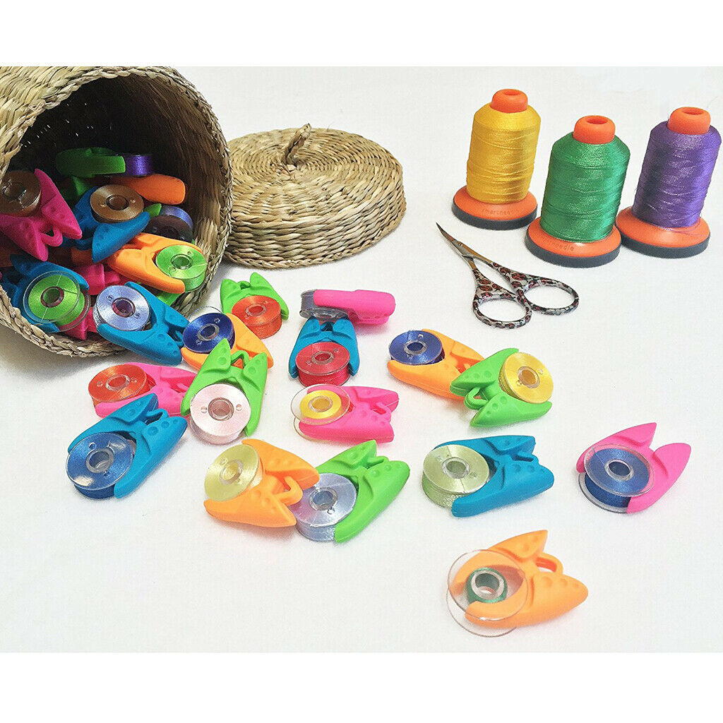 32pcs Sewing Tool Accessories Silicone Bobbin Holder Clips Thread Spool Hugger