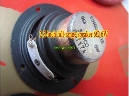 2pcs 2.5" inch 6Ohm 6Ω 6W Neodymium Full-range speaker Loudspeaker