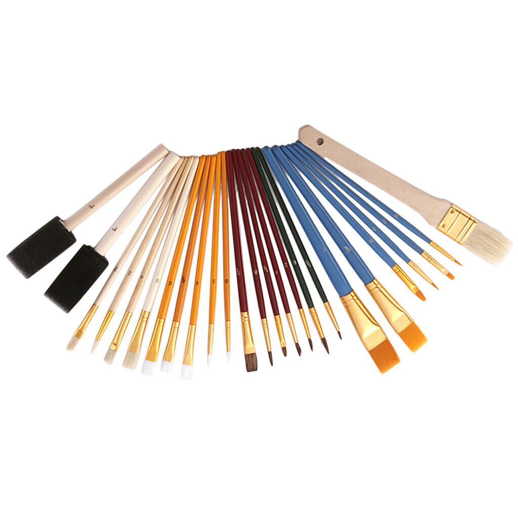 25x Artists Paint Brushes Set Foam Dabber Brushes for Fine Art & Craft Works