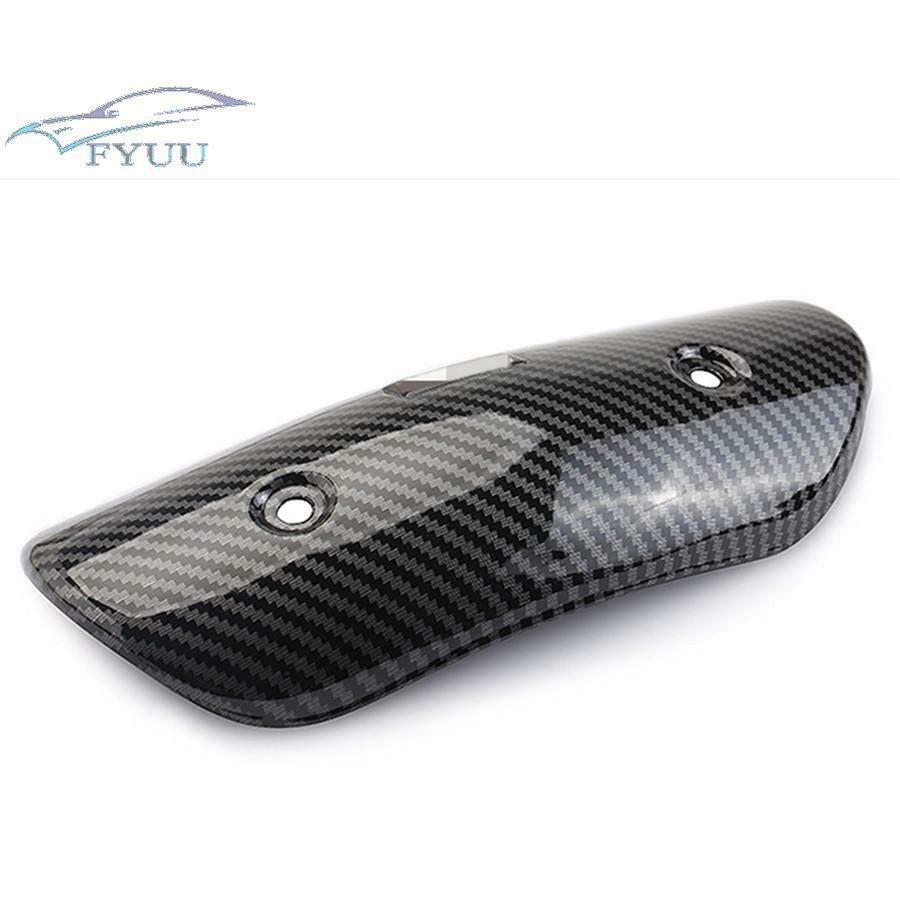 Motorcycle Universal Exhaust Protector Heat Hot Shield Cover Carbon Fiber Look