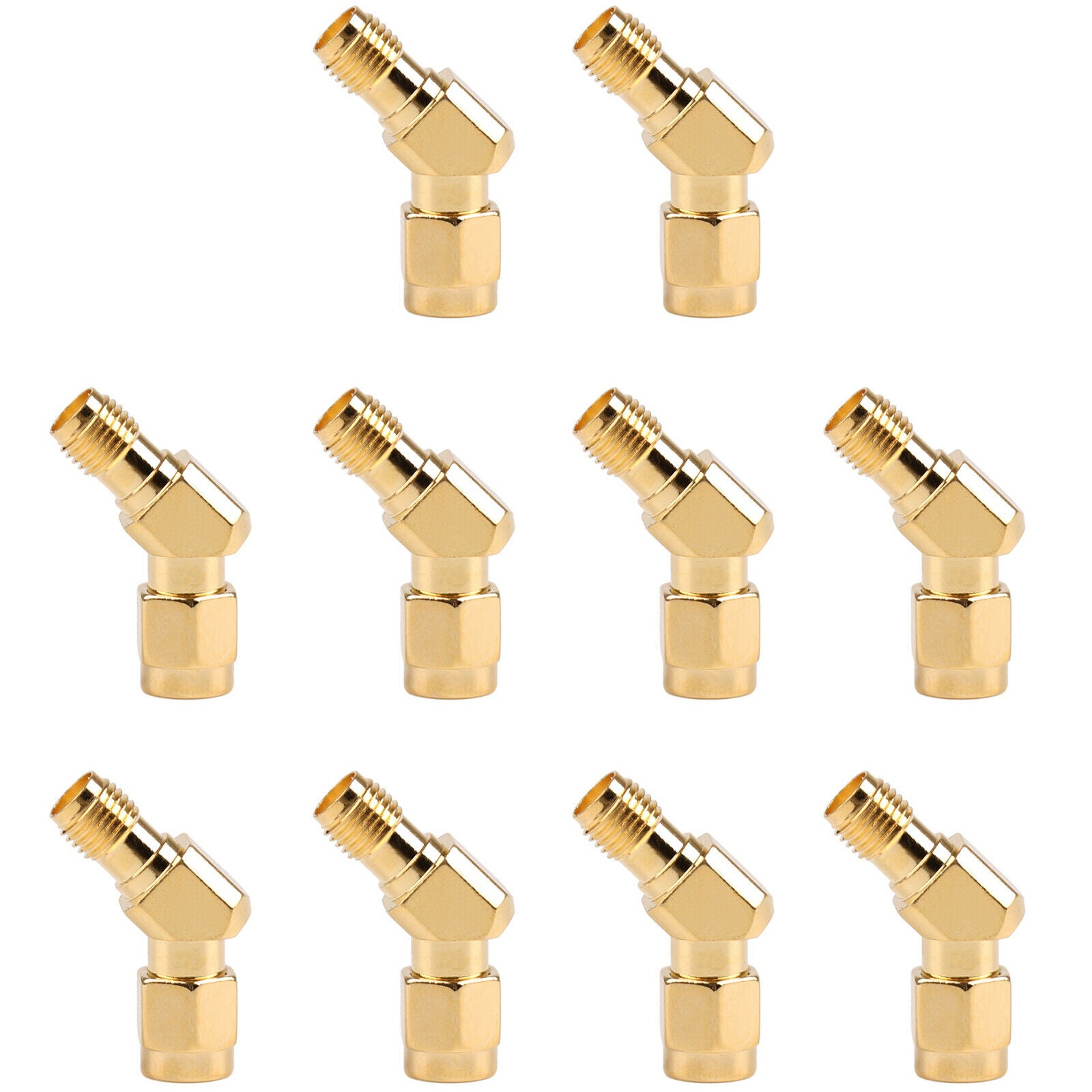 10Pcs SMA Male to SMA Female 45 Degree 135¡ãAdapter Connector For FPV Antenna CA