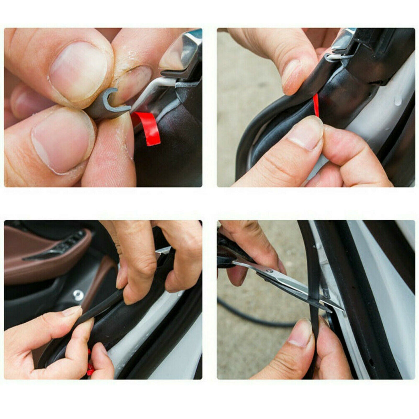 Car Door Edge Guard Trim Molding Rubber Seal Strip Scratch Protector 16FT/5M
