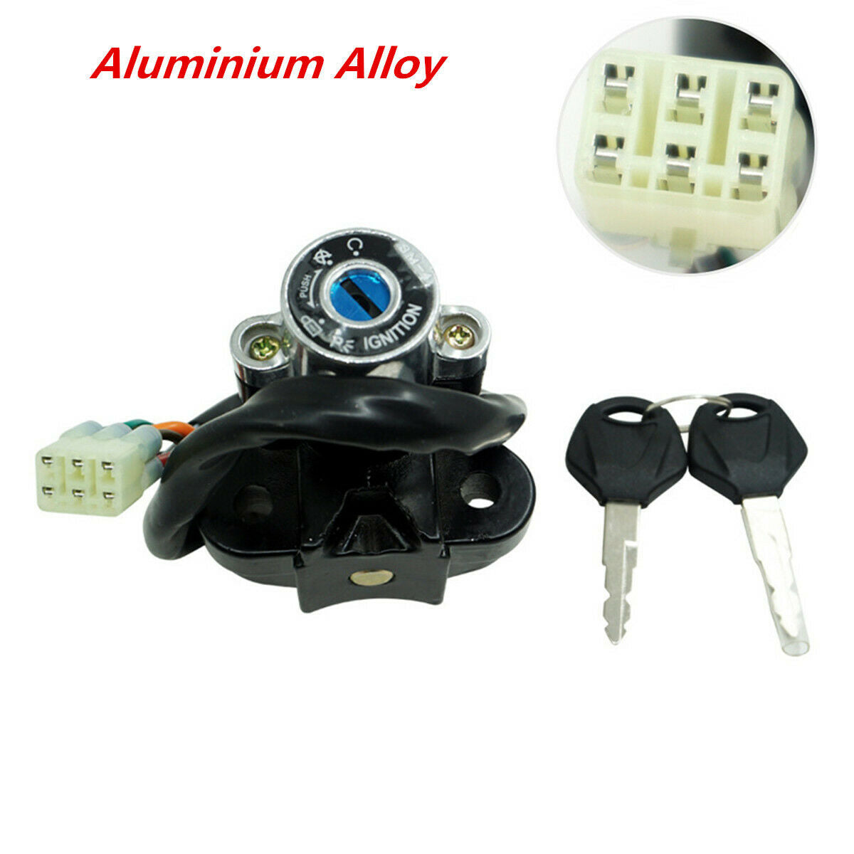 Universal Motorcycle Modified Ignition Key Lock Set Switch Kit Scooter Dirt Bike
