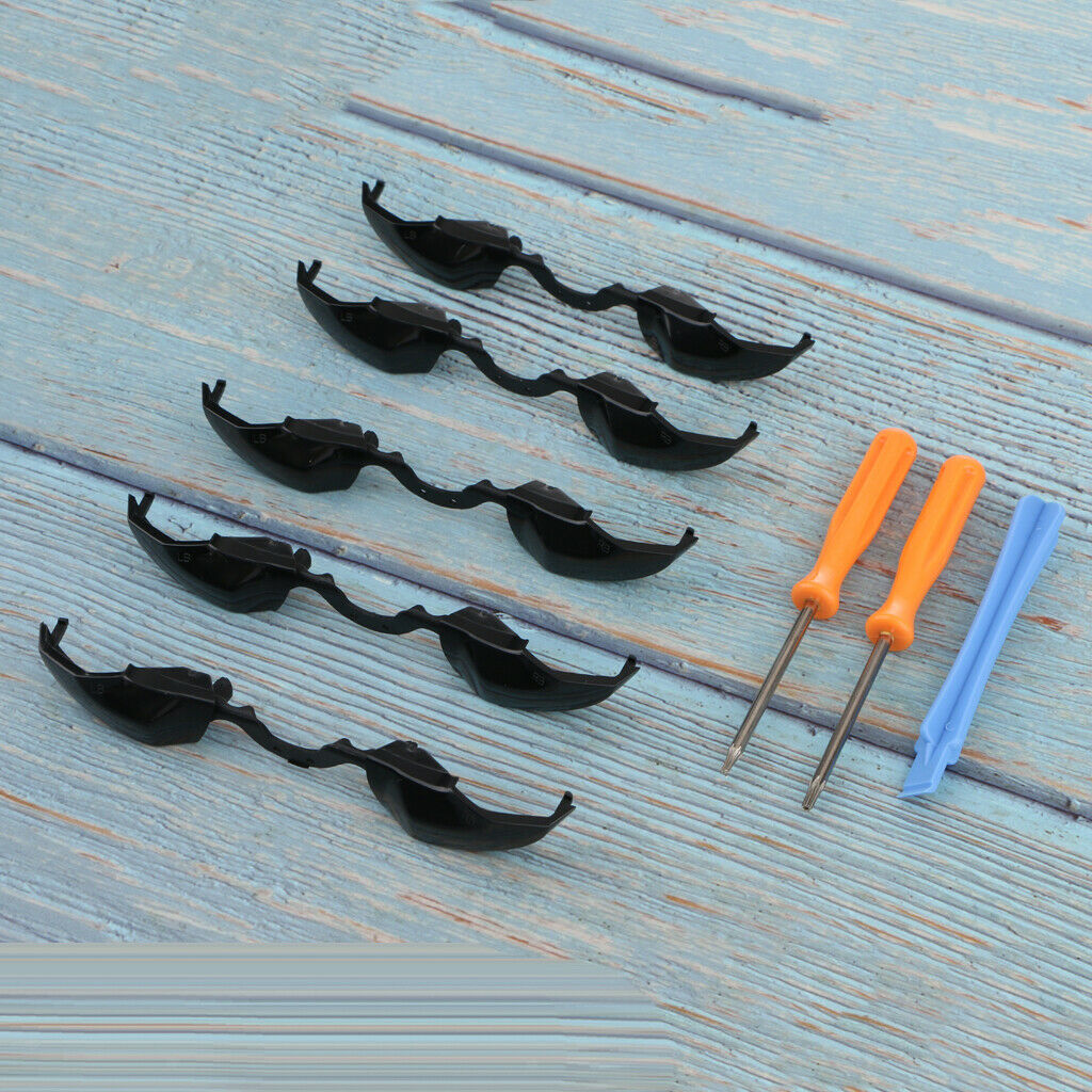 5Pieces Replacement Black LB RB Triggers Bumpers with T8 T6 Screwdriver Plastic