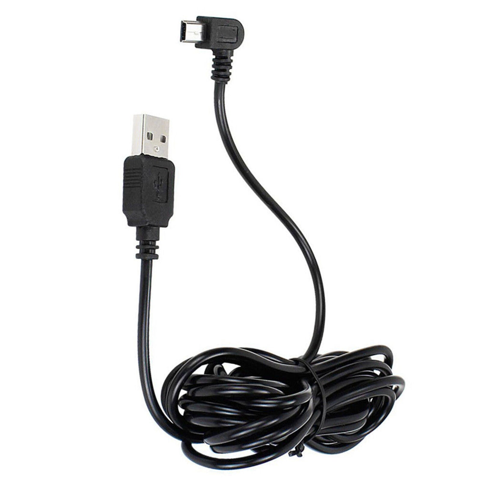 1PC 3.5m USB 2.0A male to USB Mini 5pin Left Angled Male Plug data Cable Cord US