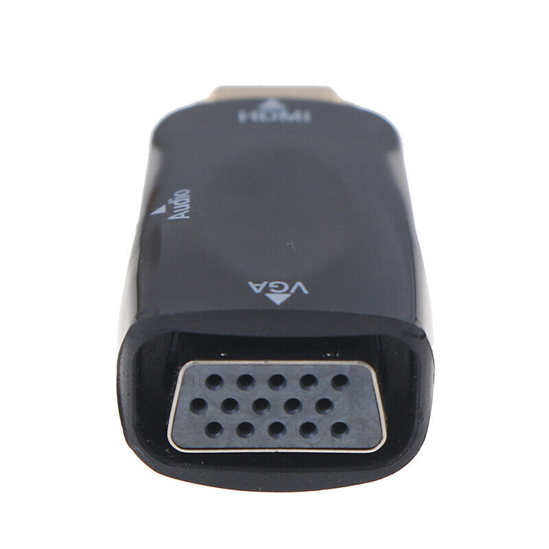HDMI to VGA Adapter Audio Cables Converter Male to Female HD 1080P For PC TV^DD