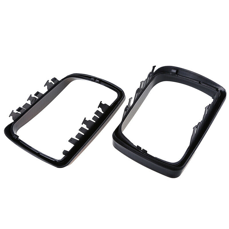 Pair Door Wing Mirror Cover Cap Trim Ring Left Right Fit BMW X5 E53 1999-2006