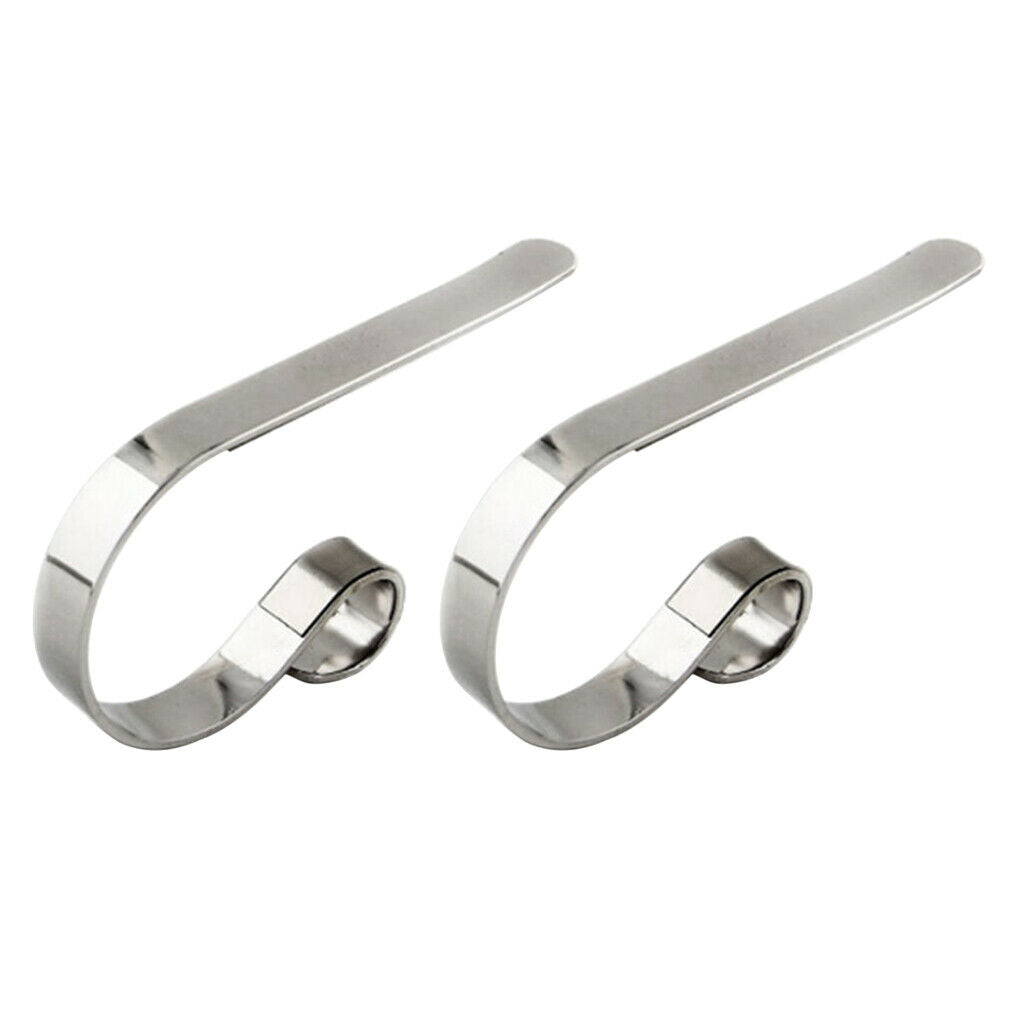 2pcs Christmas Stocking Iron Hook Non-Skid Metal Hanger Grip Party Supplies