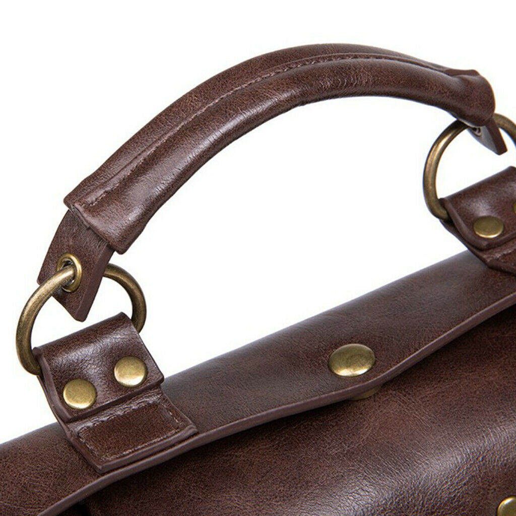 Unisex steampunk handbag shoulder bag leather bag punk shoulder bag