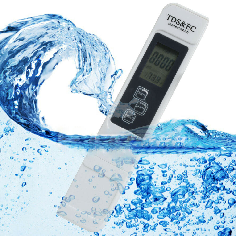 New TDS EC Meter Temperature Tester pen 3 In1 Func. Conductivity Water Quality