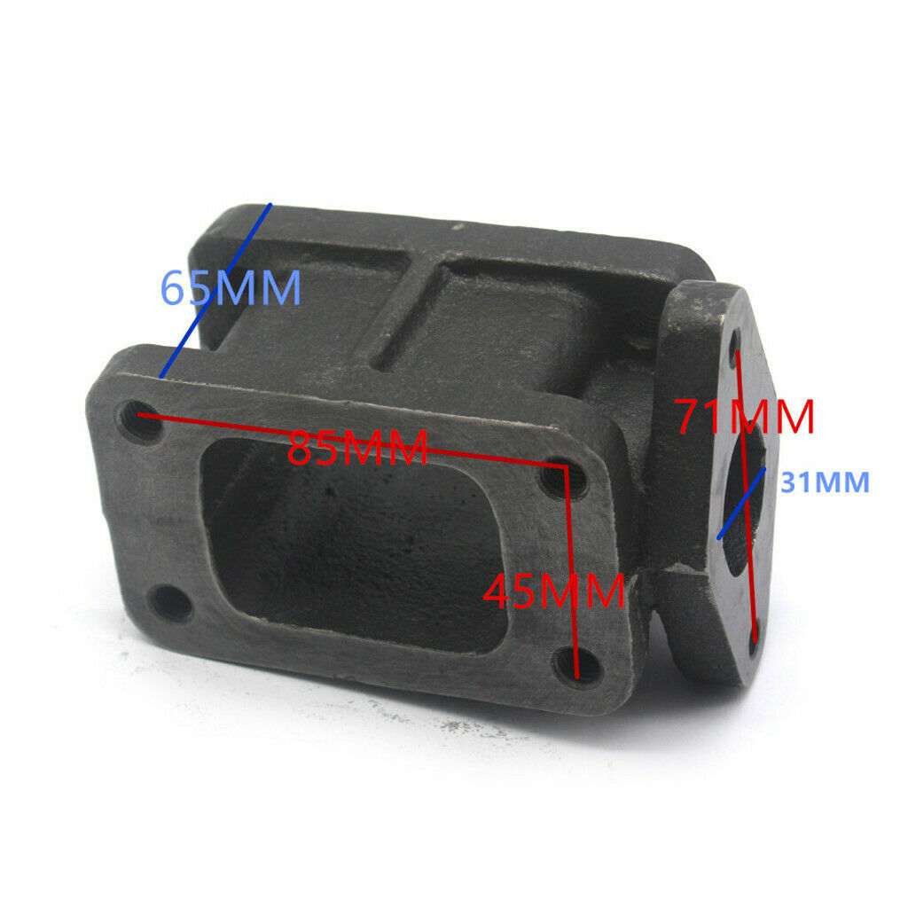 T3 to T3 Cast Iron Wastegate Flange Manifold Turbocharger Adapter, 38 Mm
