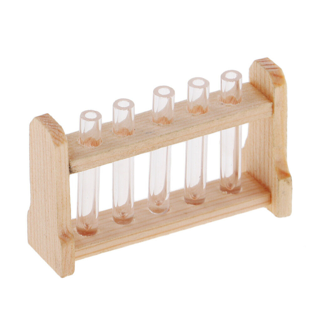 Test Tube Holder Rack Test Support Tubes Tray Plate Suitable for Wood Laboratory