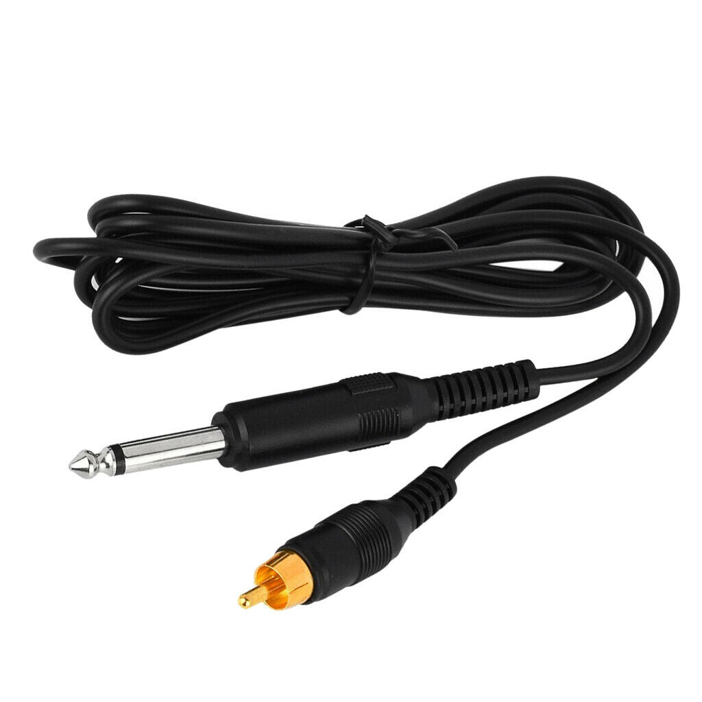 1x Black Wire  Clip Cord Hook Line Machine Stainless For Tattooing