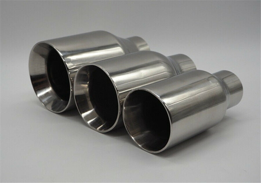 Thickened edition stainless steel Universal Exhaust Tips Pipes IN63mm OUT102mm
