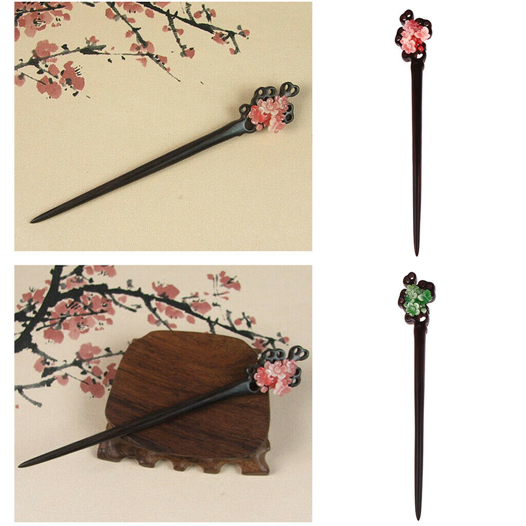 Ladies Ebony Wood Hair Chopsticks Hair Stick Hair Accessories Pin Casual Women -